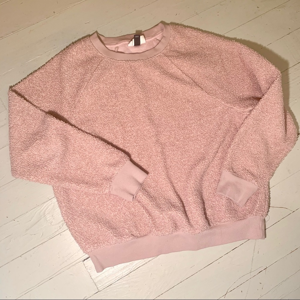 Pink fuzzy sweatshirt